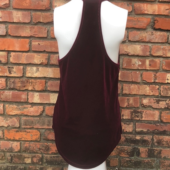 Ruby red velour racerback spaghetti strap top Great for Go Red For Women month - Picture 4 of 6